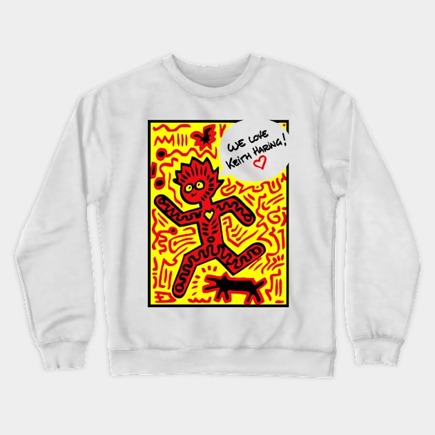 We Love Keith Haring Rick Crewneck Sweatshirt by otewe84